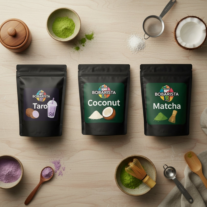 Arômes Premium Bobarista™ pour Bubble Tea - 4 Saveurs Asiatiques Authentiques